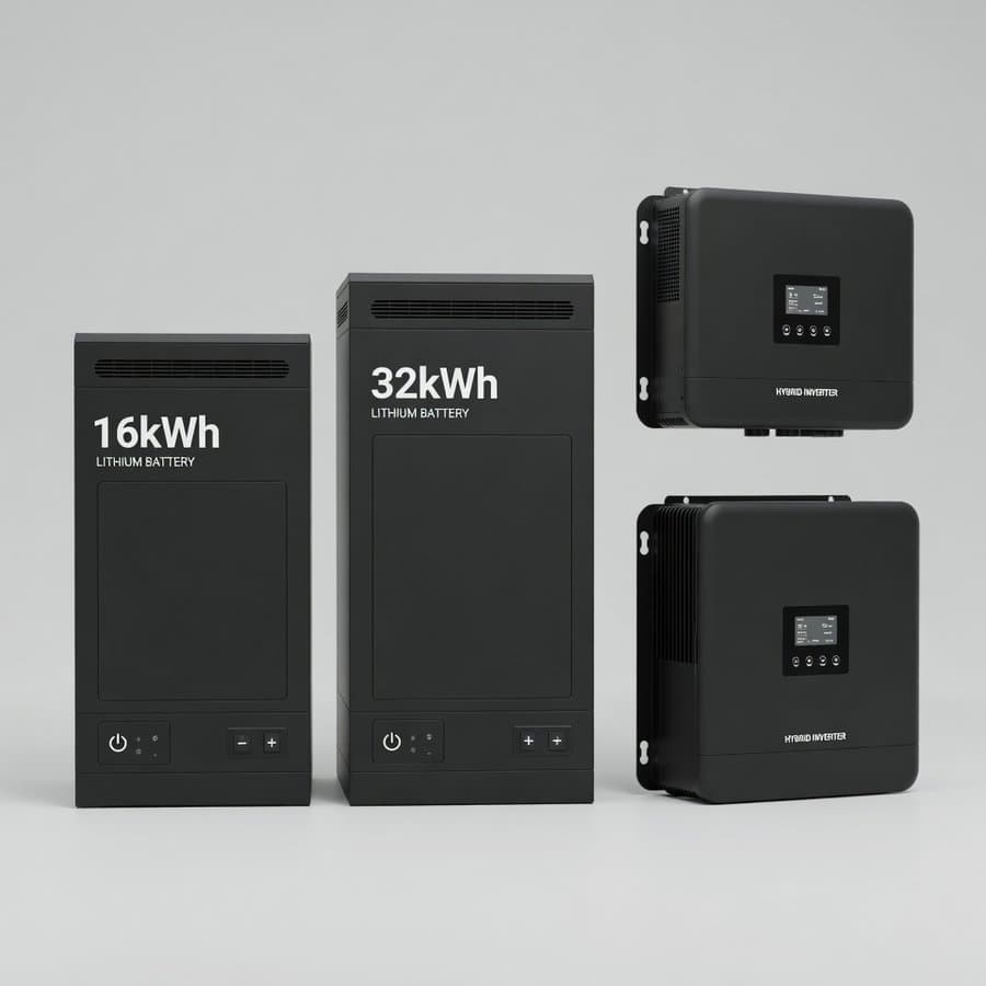 Solar battery storage units
